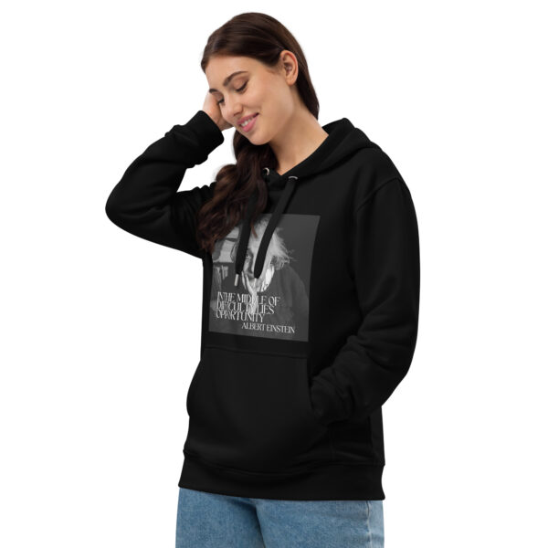 Albert Einstein Hoodie - In the Middle of Difficulty Lies Opportunity - Image 2