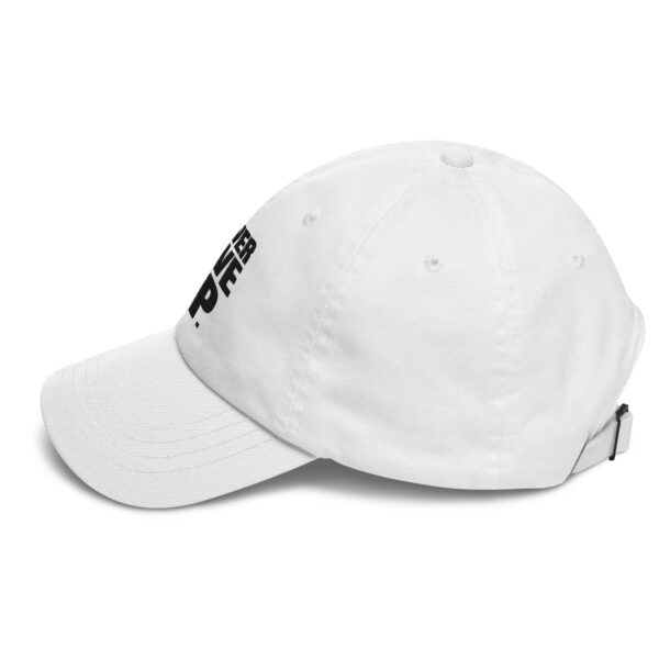 NEVER GIVE UP.  White Chino Cotton Hat - Image 3